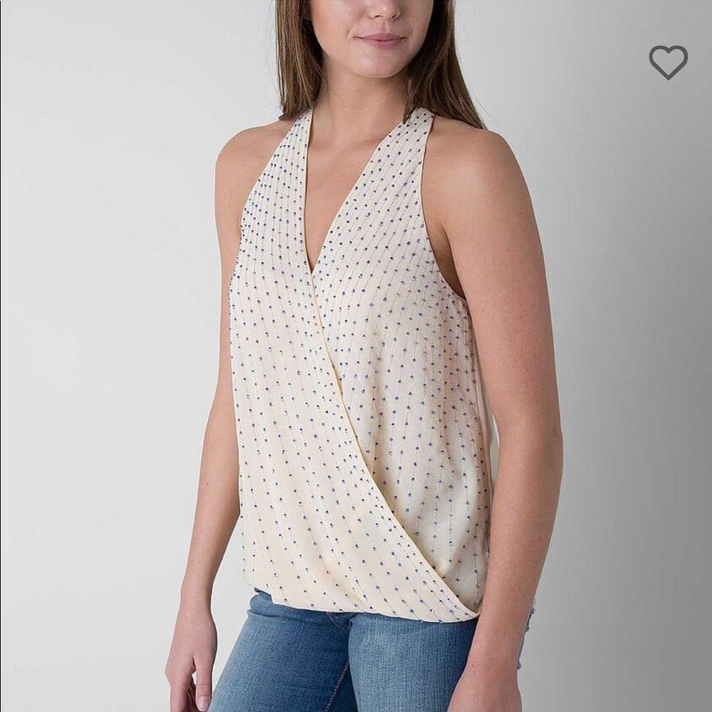 BKE BOUTIQUE SURPLICE TANKTOP